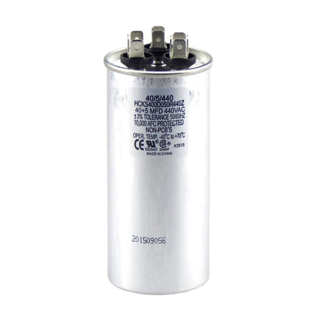 TradePro 40/5 MFD Multi-Purpose 440 or 370 Volt Round Run Capacitor Replacement TradePro 40+5