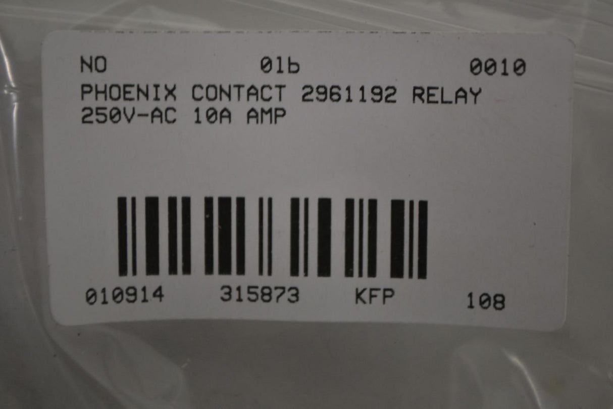 Pheonix Contact 2961192 RELAY, POWER, DPDT, 24VDC, 8A, SOCKET