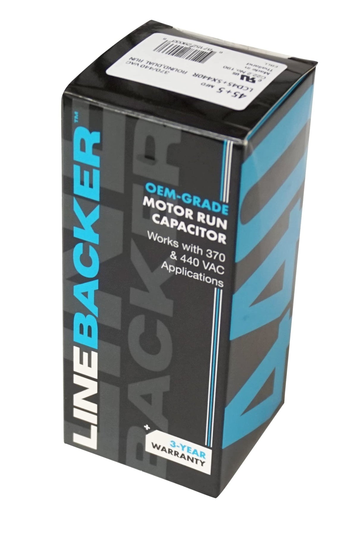 Supco Capacitor Round Dual Run 45 + 5 uf 370/440 Volts for HVAC Motors Compressors LCD45+5X440R Linebacker