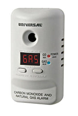 Universal Security Instruments M Series Plug-In Carbon Monoxide and Natural Gas Alarm with 9 -Volt Battery Backup, Model MCND401B,Classic White