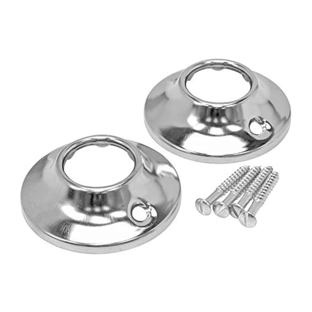 Proplus Shower Rod Flange Chome Plated with Screws-194001