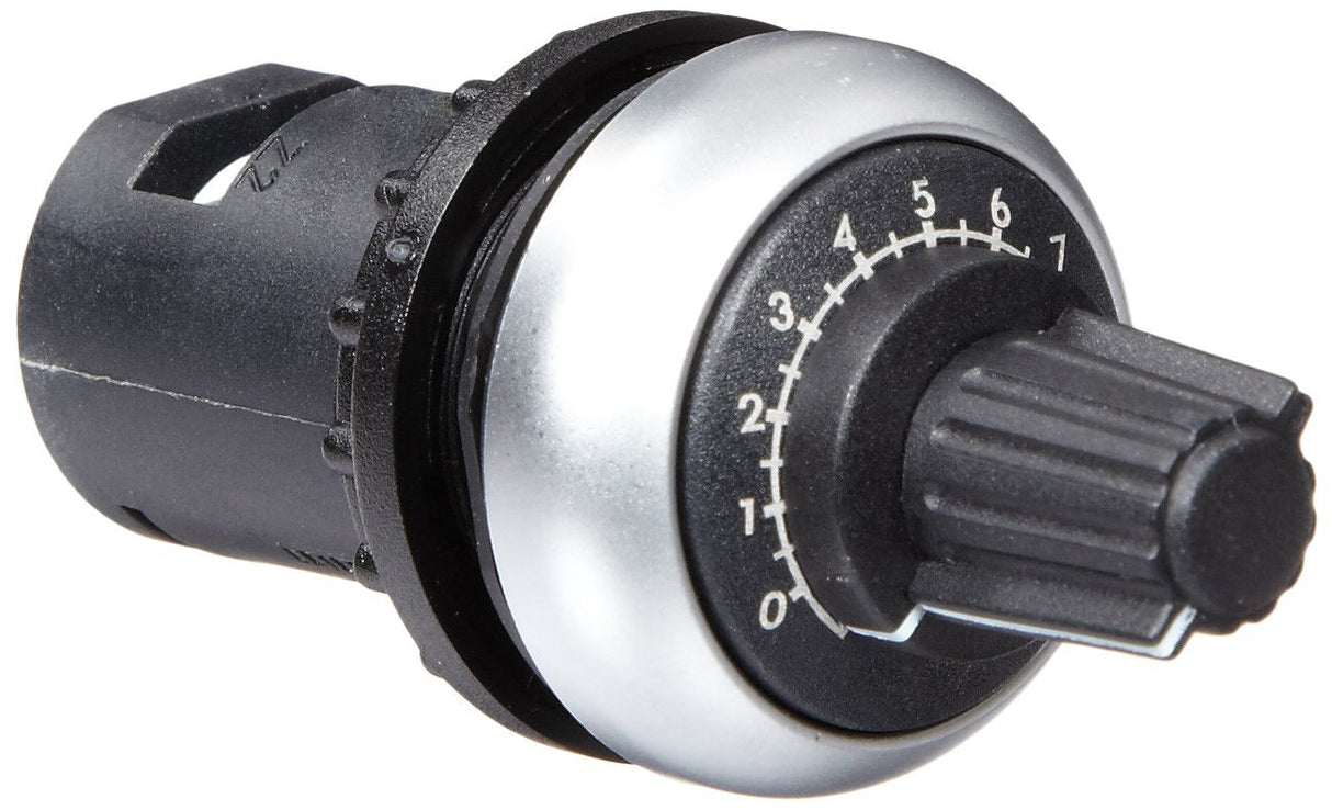 Eaton M22-R10K Potentiometer, 22 mm Diameter, 10,000 ohms Resistance, Silver Bezel
