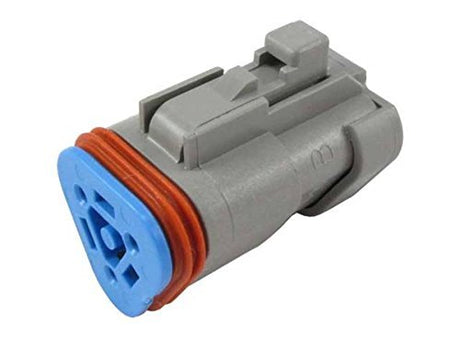 TE CONNECTIVITY DT06-3S-P006 Power Supplies Power-Filters DT Series Grey 3 Position 250 VDC IP68 Terminating Plug - 2 Item(s)
