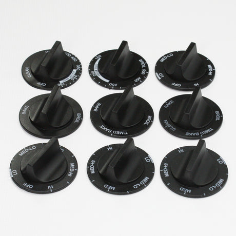 Supco RK362 Direct Replacement Range Knob Set For Whirlpool 814362, 3149928, 3150345, Set of 9 Knobs