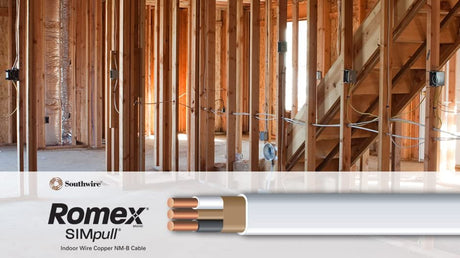 Southwire Romex Brand Simpull Solid Indoor 14/2 W/G NMB Cable 25ft coil - SW# 28827421