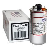 Amrad USA2215 Series Round USA-Made Motor Run Capacitor, 40 Mfd, 370/440 Vac-132330