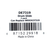 Supco DE7319 Dryer Dum Bearing Glides Slides for GE WE03X37319 2 Glides Per Pkg
