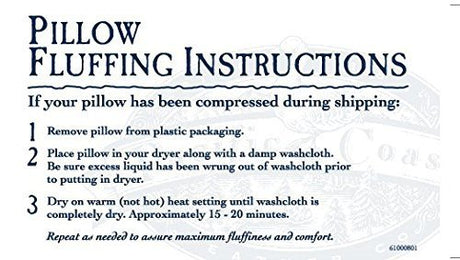 Pacific Coast Touch of Down Standard Pillow Set (2 Standard Pillows)