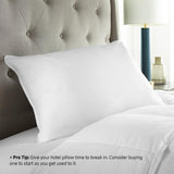 Downlite EnviroLoft Hotel Pillow – Queen/Jumbo Size 20” x 30”, Down Alternative Firm Pillow for Side Sleepers – Hypoallergenic & Luxurious 230 TC Cotton Fabric – Machine Washable/Dryable