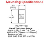 Carling Technologies Rocker Switch L11D1S001-AZZ00-000, SPST ON-None-Off 20A 12V, Sealed Non-Illuminated | Pack of 2