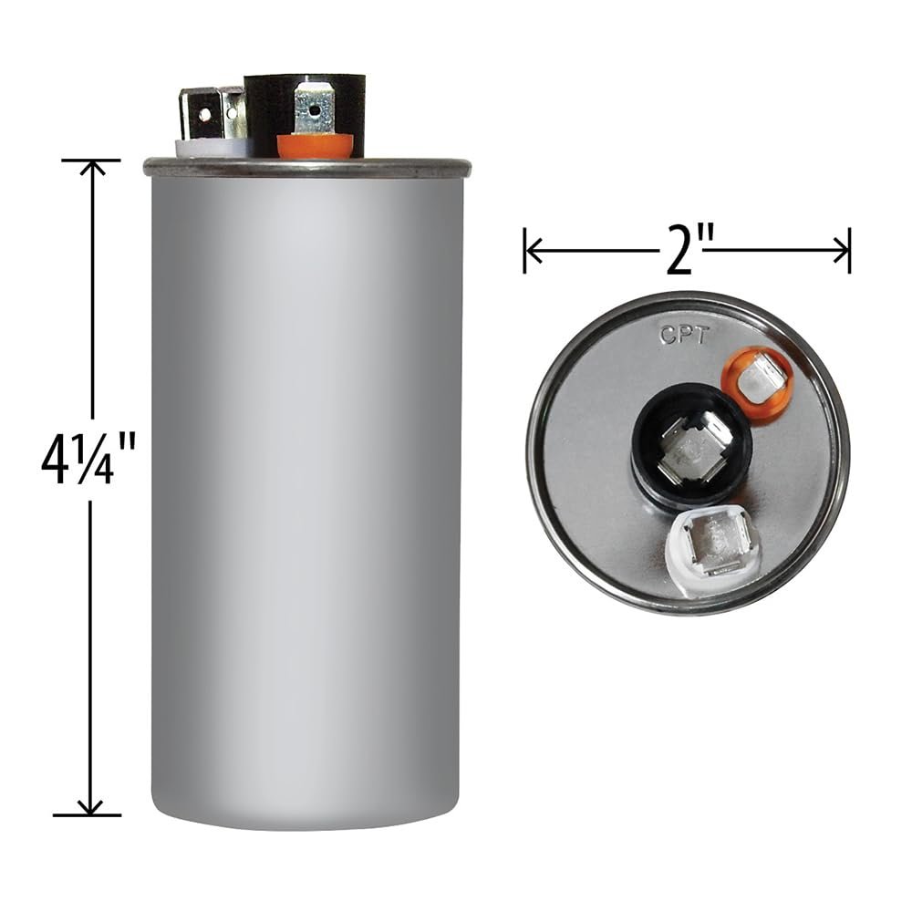 Amrad USA2215 Series Round USA-Made Motor Run Capacitor, 40 Mfd, 370/440 Vac-132330