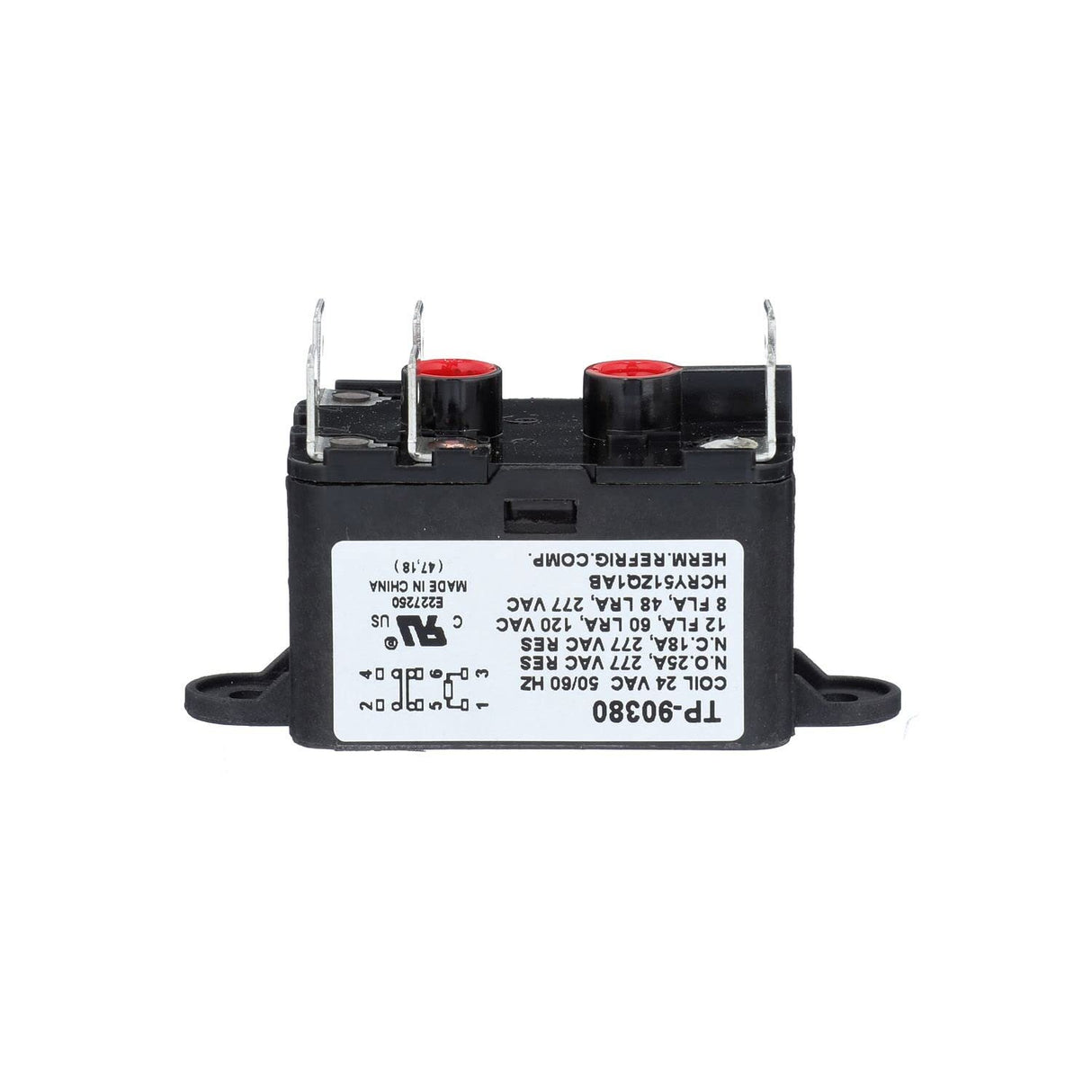 TradePro (TP-90380) 24 Volt 1NO/1NC (Normally Open)/(Normally Closed) Relay | 15 Full Load Amps, 50/60 Hertz | Provides Switching of Heavier Loads with HVAC Equipment