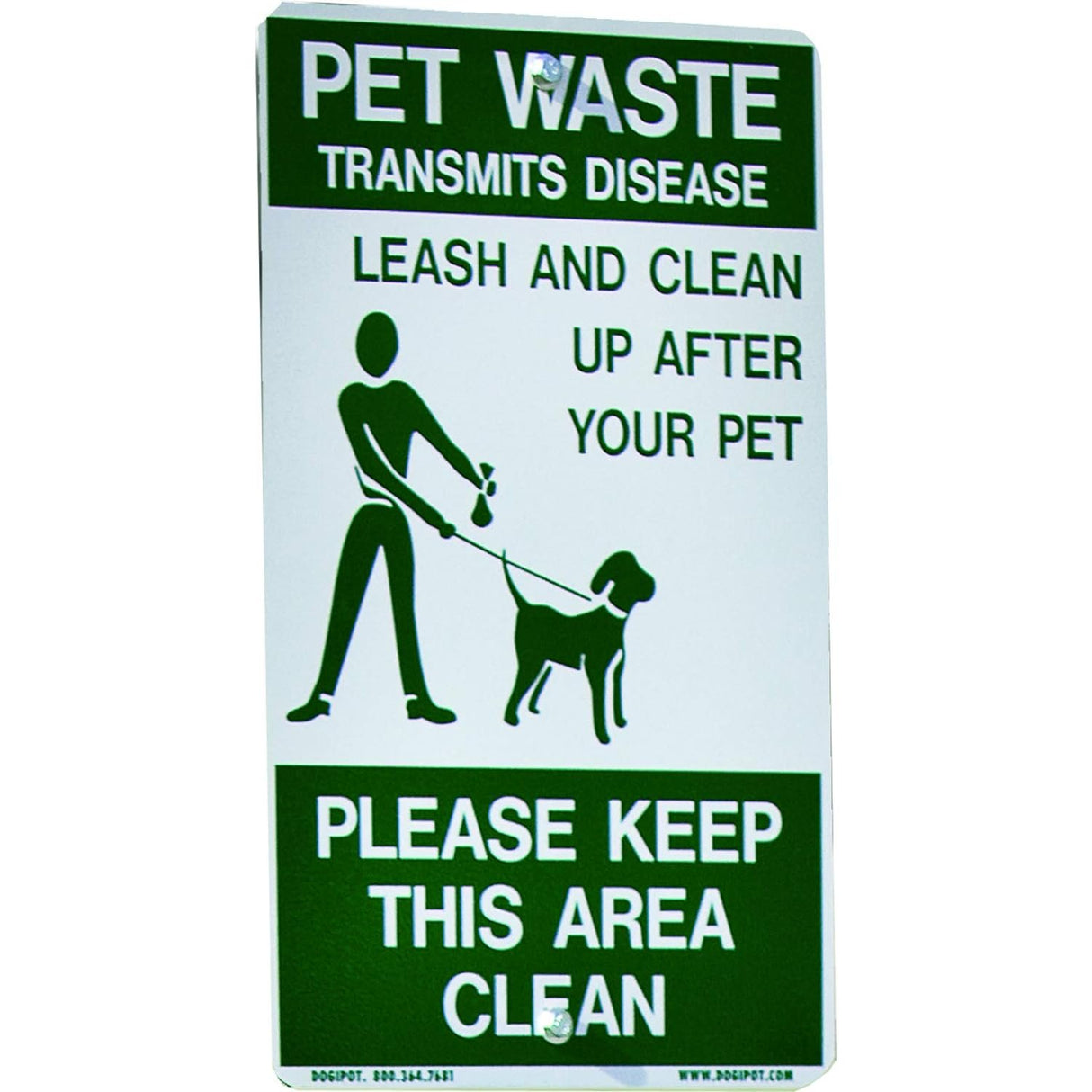 DOGIPOT 1010 Pet Station Includes Sign, Dispenser, Poly Receptacle , Litter Bag Rolls and Liner Trash Bags, Polyethylene, Forest Green (Sign board may vary)